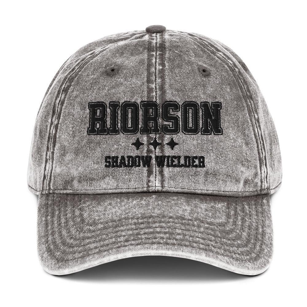 Xaden Riorson Shadow Wielder Embroidered Vintage Cotton Twill Cap - The Bean Workshop - cap, embroidered, fourth wing, hat, iron flame, onyx storm, rebecca yarros
