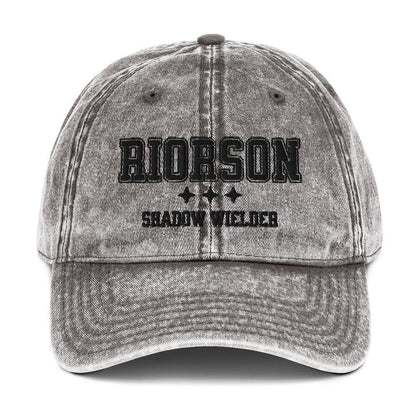 Xaden Riorson Shadow Wielder Embroidered Vintage Cotton Twill Cap - The Bean Workshop - cap, embroidered, fourth wing, hat, iron flame, onyx storm, rebecca yarros