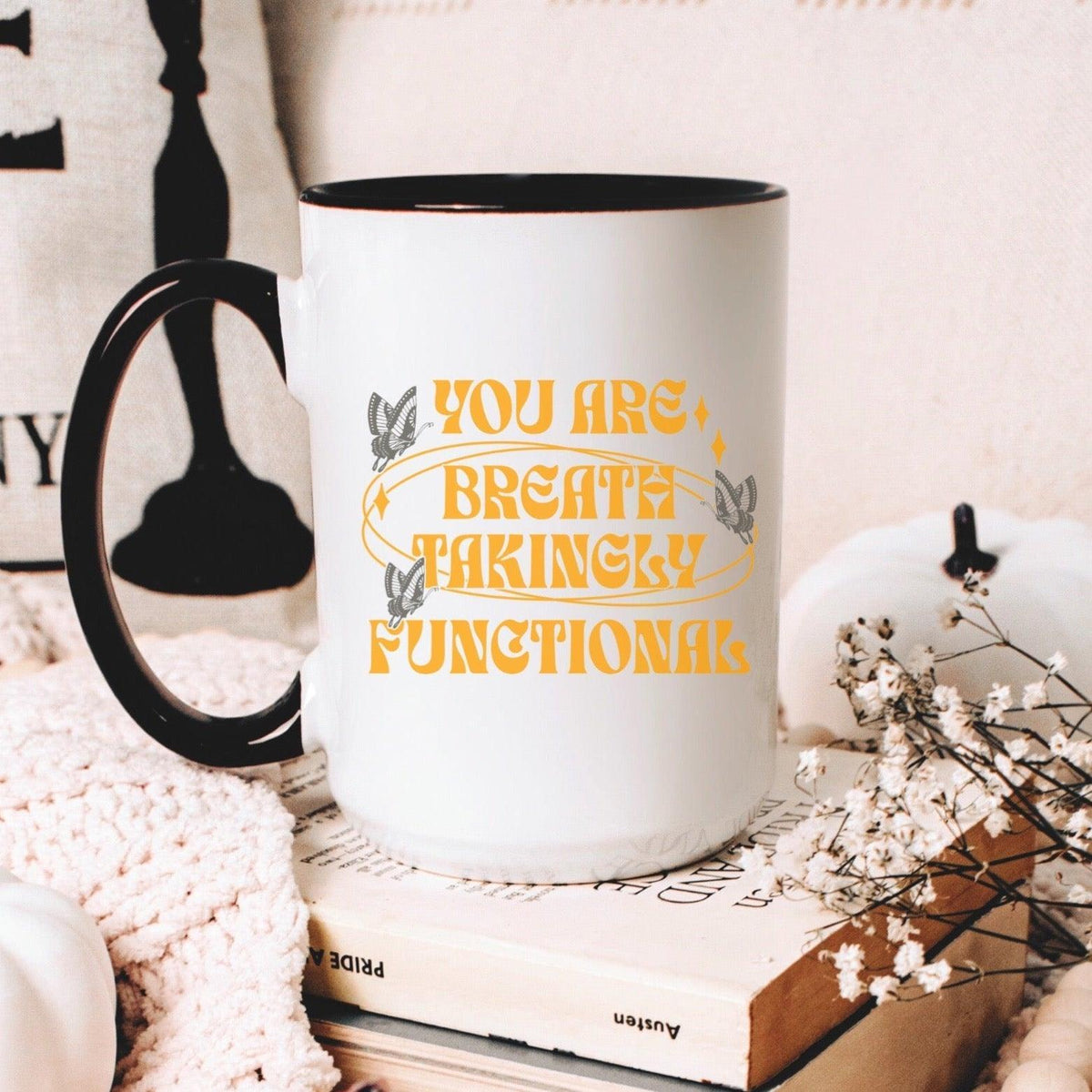 You Are Breathtakingly Functional Tissanah Mug - The Bean Workshop - carissa broadbent, ceramic, cup, daughter of no worlds, mug
