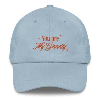 You Are My Gravity Violet and Xaden Embroidered Dad Hat - The Bean Workshop - embroidered, fourth wing, hat, rebecca yarros, violet sorrengail, xaden riorson