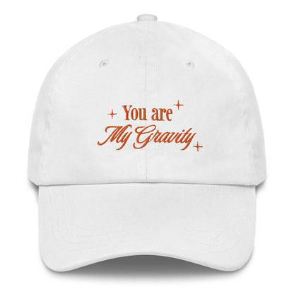 You Are My Gravity Violet and Xaden Embroidered Dad Hat - The Bean Workshop - embroidered, fourth wing, hat, rebecca yarros, violet sorrengail, xaden riorson