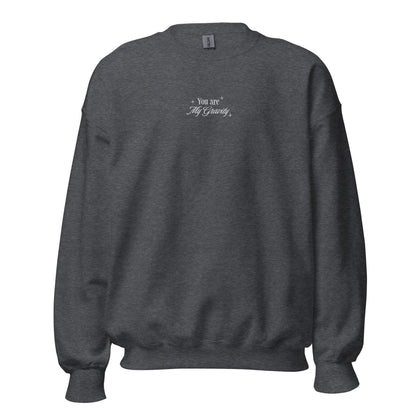 You Are My Gravity Violet and Xaden Embroidered Sweatshirt - The Bean Workshop - embroidered, fourth wing, rebecca yarros, sweatshirt, violet sorrengail, xaden riorson