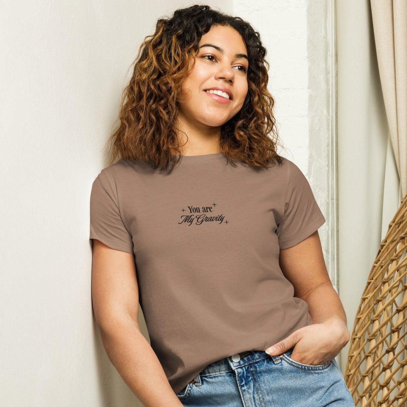 You Are My Gravity Violet and Xaden Embroidered Tee Shirt - The Bean Workshop - embroidered, fourth wing, rebecca yarros, t-shirt, violet sorrengail, xaden riorson