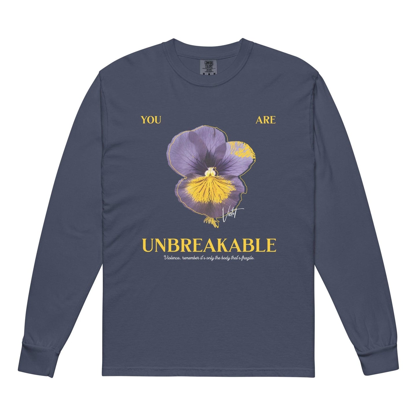 You Are Unbreakable Xaden and Violet Heavyweight Long Sleeve Shirt - The Bean Workshop - fourth wing, heavyweight long sleeve, rebecca yarros, violet sorrengail, xaden riorson
