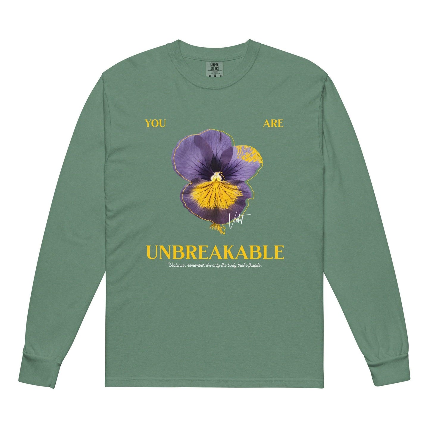 You Are Unbreakable Xaden and Violet Heavyweight Long Sleeve Shirt - The Bean Workshop - fourth wing, heavyweight long sleeve, rebecca yarros, violet sorrengail, xaden riorson