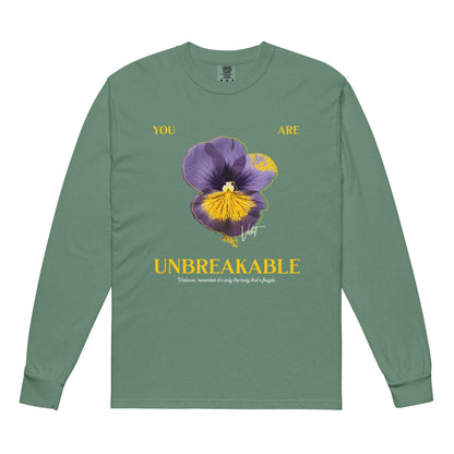 You Are Unbreakable Xaden and Violet Heavyweight Long Sleeve Shirt - The Bean Workshop - fourth wing, heavyweight long sleeve, rebecca yarros, violet sorrengail, xaden riorson