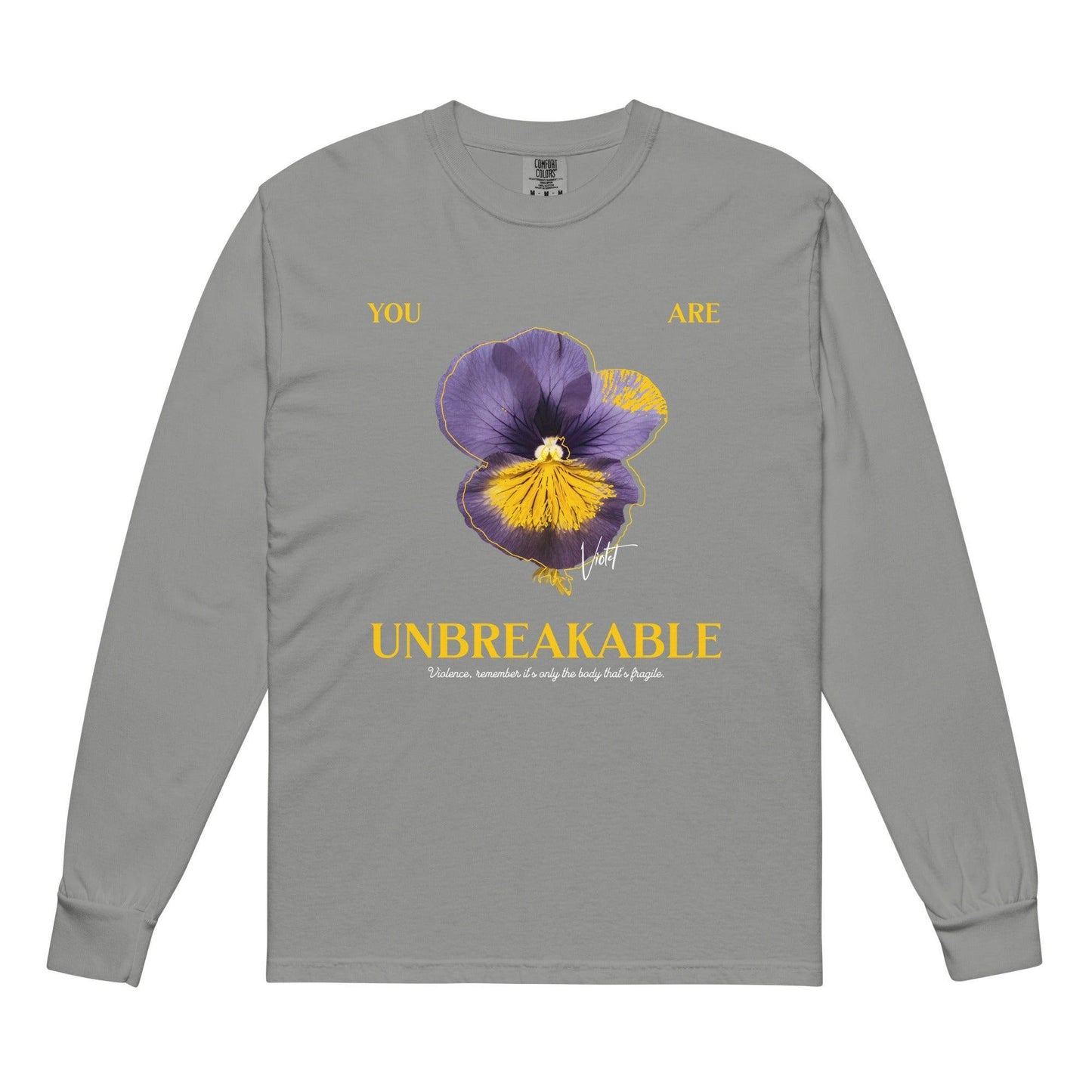 You Are Unbreakable Xaden and Violet Heavyweight Long Sleeve Shirt - The Bean Workshop - fourth wing, heavyweight long sleeve, rebecca yarros, violet sorrengail, xaden riorson
