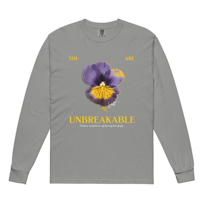 You Are Unbreakable Xaden and Violet Heavyweight Long Sleeve Shirt - The Bean Workshop - fourth wing, heavyweight long sleeve, rebecca yarros, violet sorrengail, xaden riorson