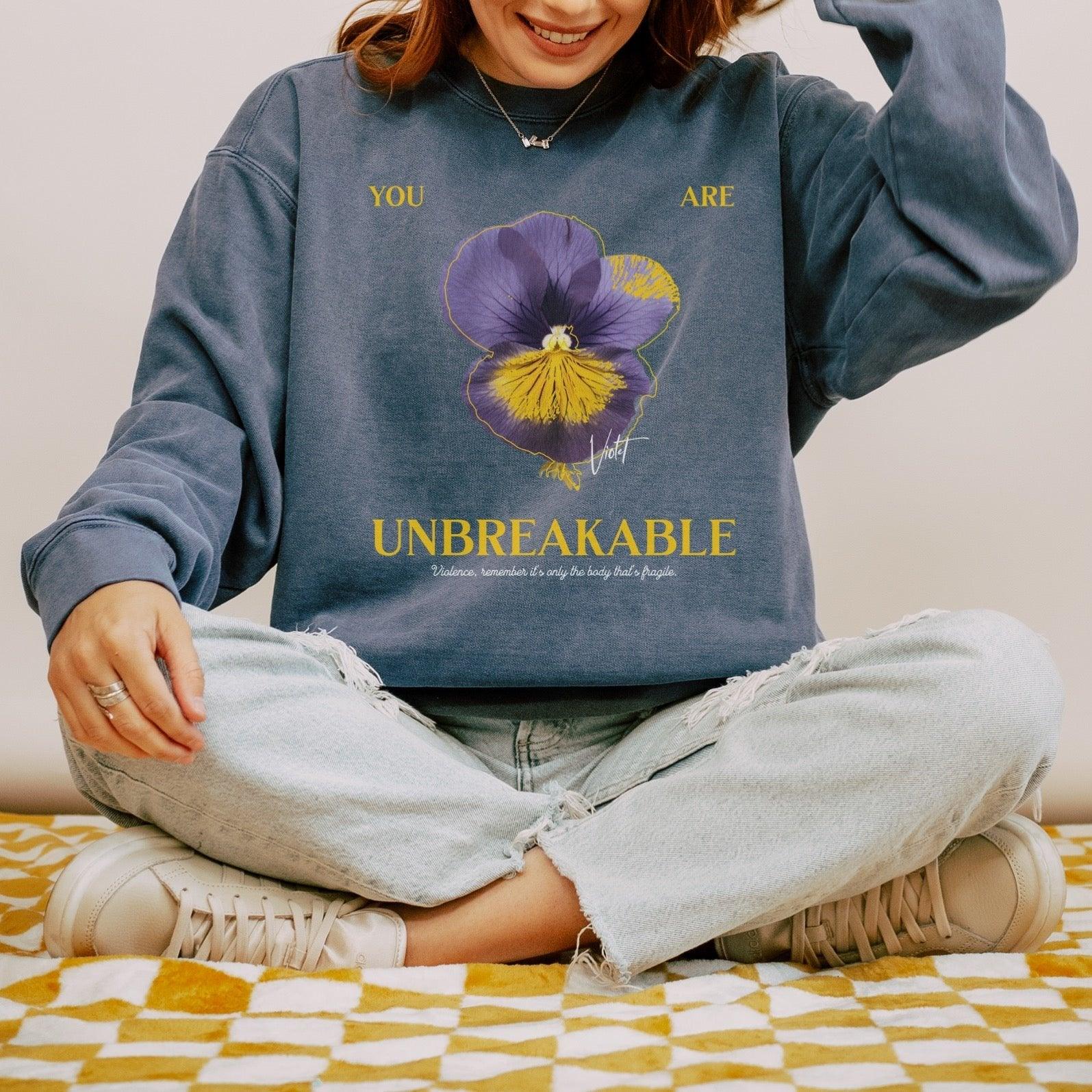 You Are Unbreakable Xaden and Violet Heavyweight Long Sleeve Shirt - The Bean Workshop - fourth wing, heavyweight long sleeve, rebecca yarros, violet sorrengail, xaden riorson