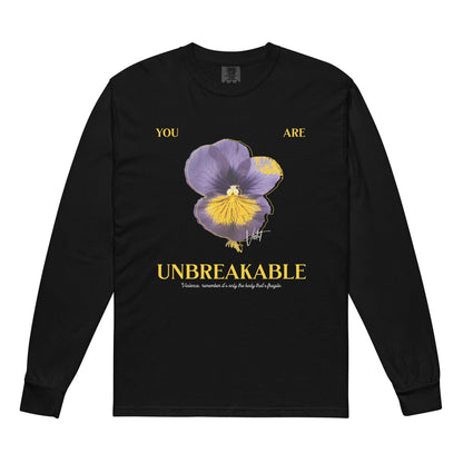 You Are Unbreakable Xaden and Violet Heavyweight Long Sleeve Shirt - The Bean Workshop - fourth wing, heavyweight long sleeve, rebecca yarros, violet sorrengail, xaden riorson