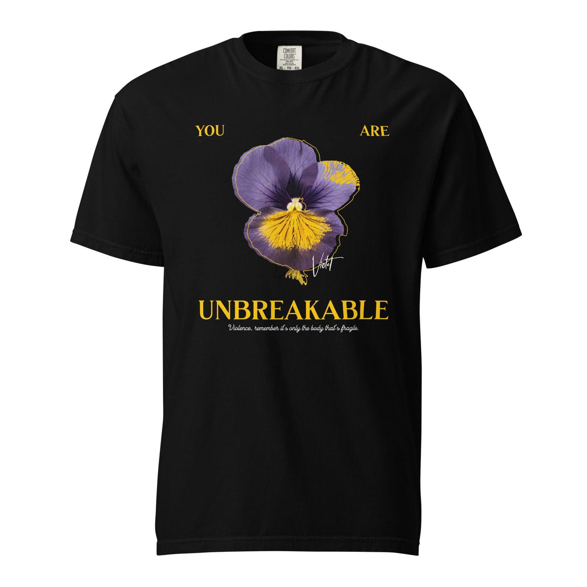 You Are Unbreakable Xaden and Violet Tee Shirt - The Bean Workshop - box tee, fourth wing, rebecca yarros, violet sorrengail, xaden riorson