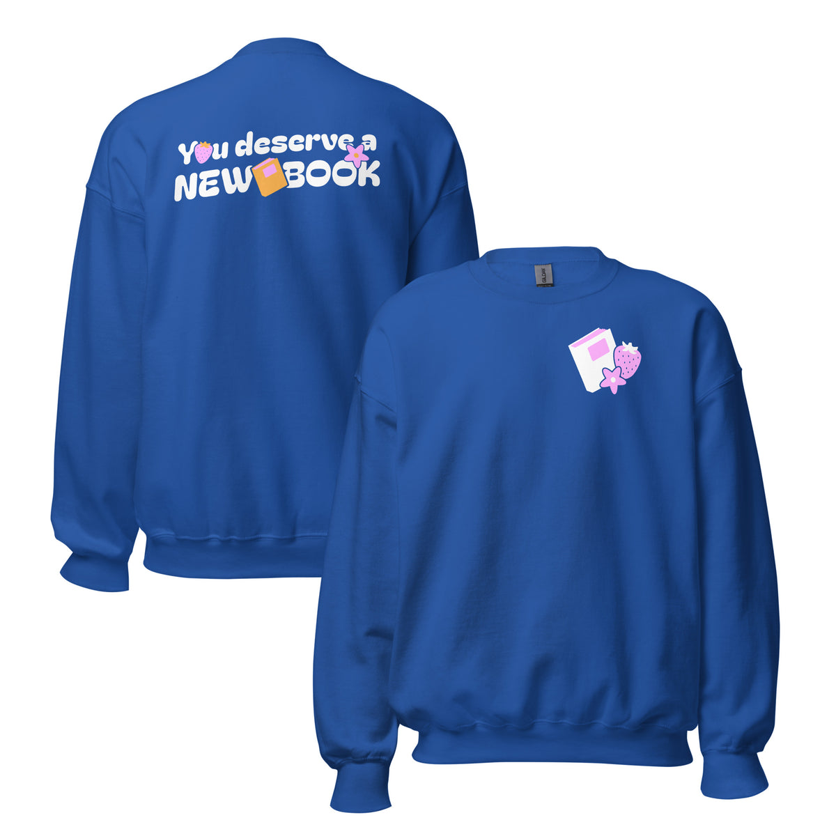 You Deserved A New Book Sweatshirt - The Bean Workshop - book buying, book design, book justification, book lover gift, book sweatshirt, bookaholic sweatshirt, bookworm gift, funny sweatshirt, read everyday, reading sweatshirt, Short n' Sweet Collection, sweater, sweatshirt
