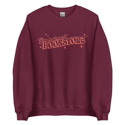 You Had Me At Bookstore Sweatshirt - The Bean Workshop - Bookish Apparel, read everyday, sweater, sweatshirt, valentine, Valentine's Day Picks, You had me at Bookstore
