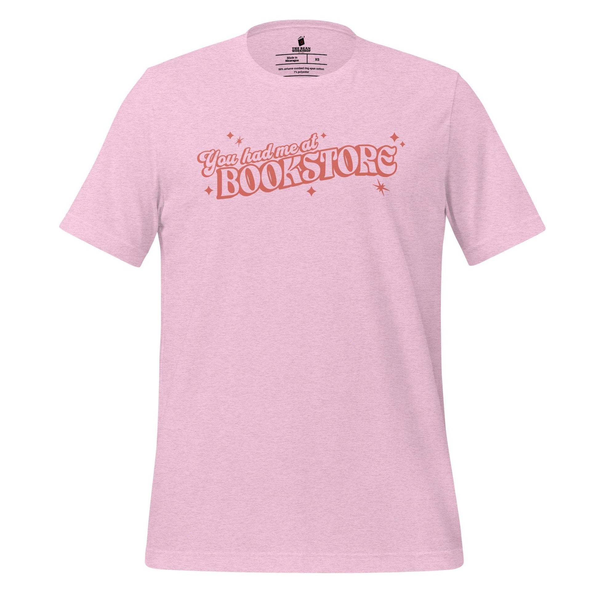 You Had Me At Bookstore T-Shirt - The Bean Workshop - Bookish Apparel, read everyday, t-shirt, tee, valentine, Valentine's Day Picks, You had me at the bookstore