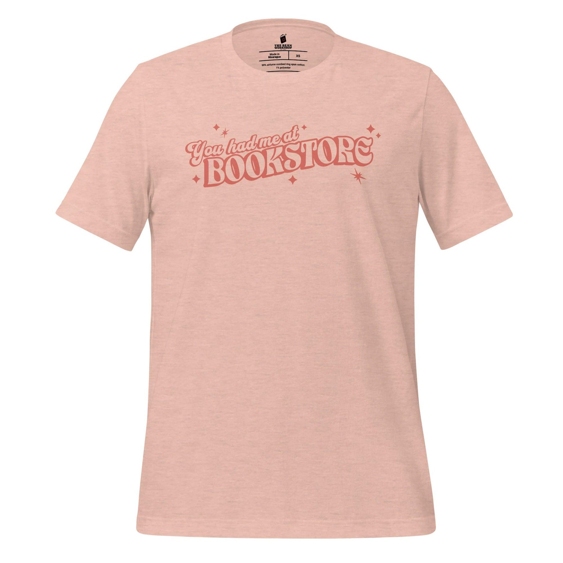You Had Me At Bookstore T-Shirt - The Bean Workshop - Bookish Apparel, read everyday, t-shirt, tee, valentine, Valentine's Day Picks, You had me at the bookstore