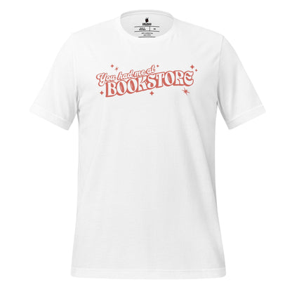 You Had Me At Bookstore T-Shirt - The Bean Workshop - Bookish Apparel, read everyday, t-shirt, tee, valentine, Valentine's Day Picks, You had me at the bookstore
